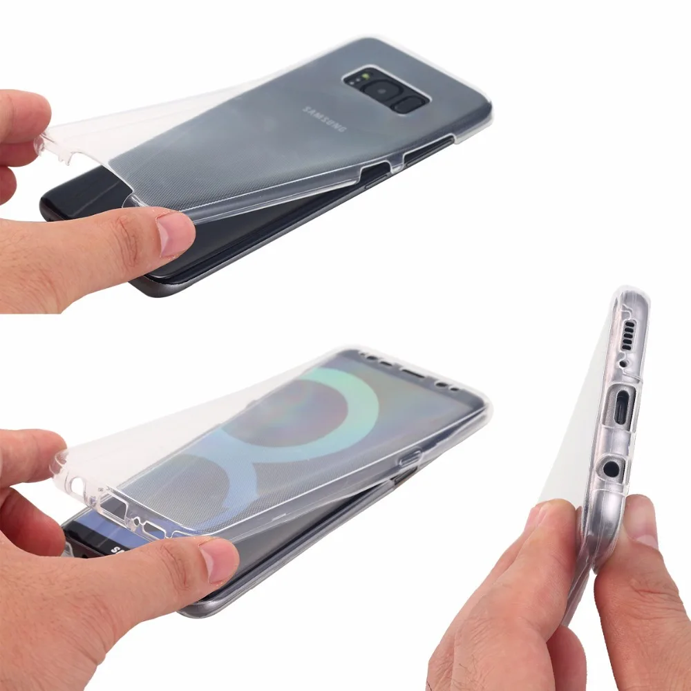 360 Full Protect Touchable Case For Samsung Galaxy S9 Plus Clear TPU Front Back Cover |