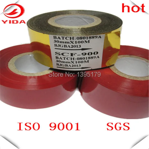 Yida FC3 35*122 black Hot stamping foil on packaging bags in HP 241 hot coding machine|foil bag sealer|foil dispenserfoil fusing |