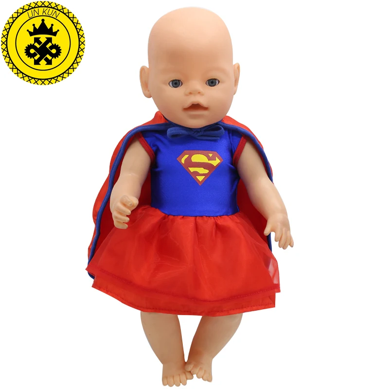 SupermanCosplay Костюм Кукла одежда подходит 43 см Детские аксессуары для куклы ручной