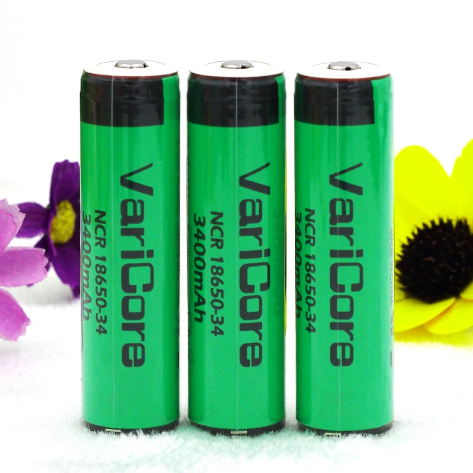VariCore защищенный оригинальный перезаряжаемый литий ионный аккумулятор 18650 NCR18650 34