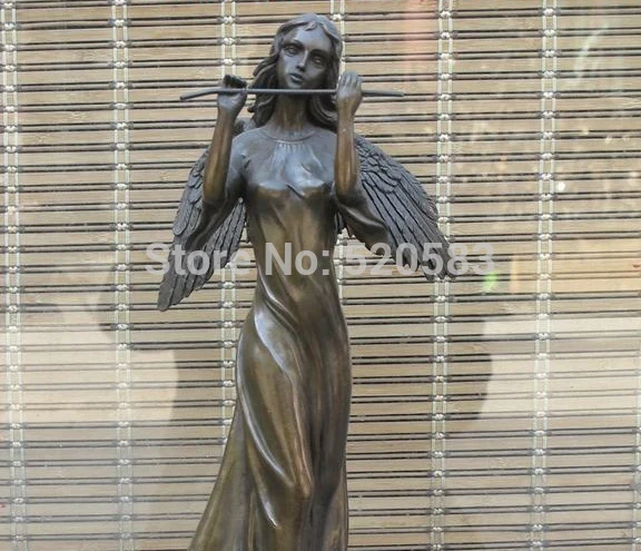 15&quotGreek myth Bronze Art Statue The winged angel musical conductor sculpture | Дом и сад