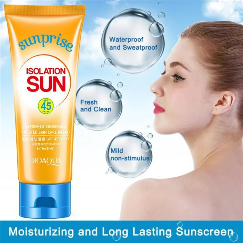 Солнцезащитный крем BIOAQUA для всего тела солнцезащитный SPF 45 с УФ излучением лица