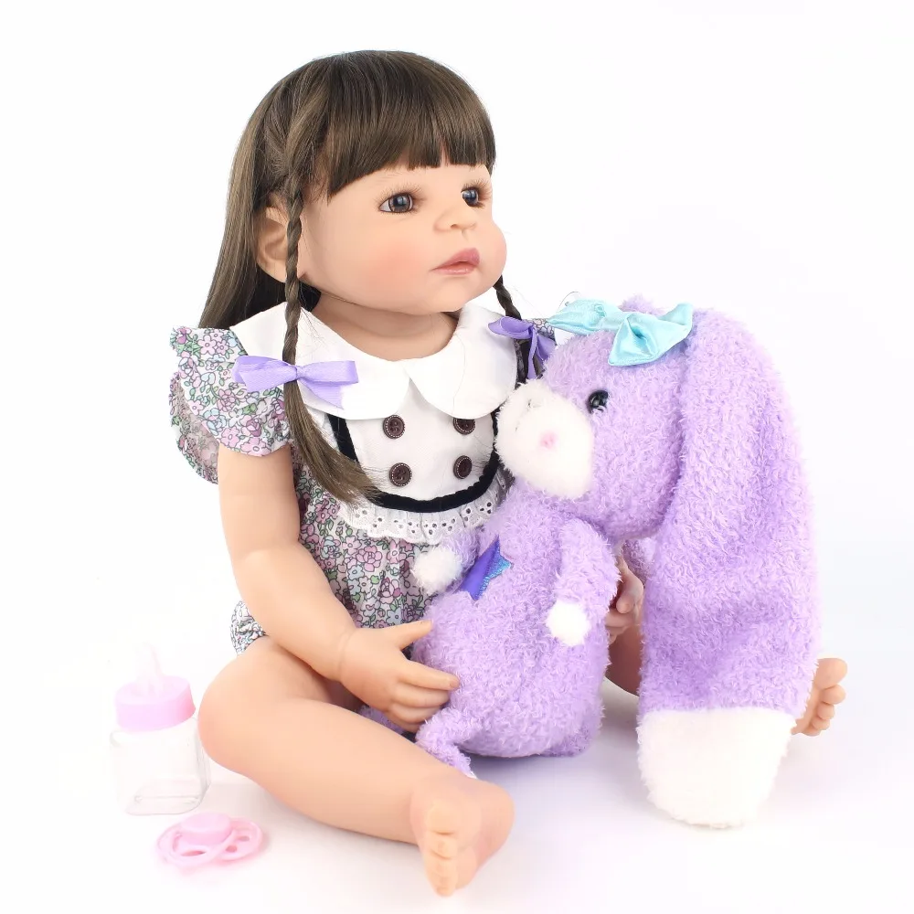 55 см полный силиконовый корпус Reborn Baby Doll игрушка для девочки новорожденная принцесса малыш младенцы Bebe классический Bonecas игрушка подарок на день рождения