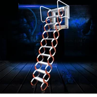 Manual Operated Wall Mounted Collapsible Ladder Foldable Loft External Staircase High Quality Fold Up Stairs to Attic Indoor