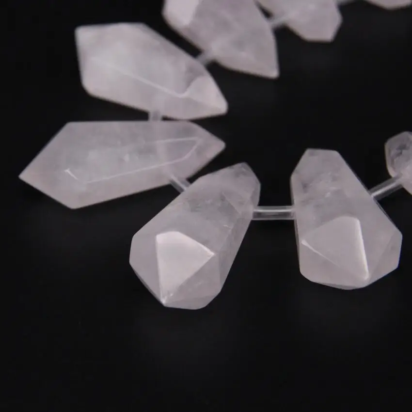 Большие бусины из натурального белого кварца с отверстием сверху 15 5 Дюймов