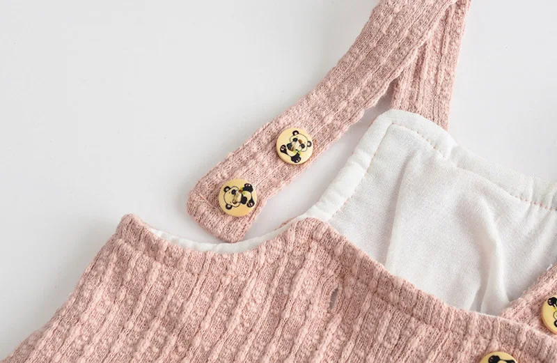 2017 одежда для маленьких девочек серый/розовый хлопковый комбинезон + шапка с