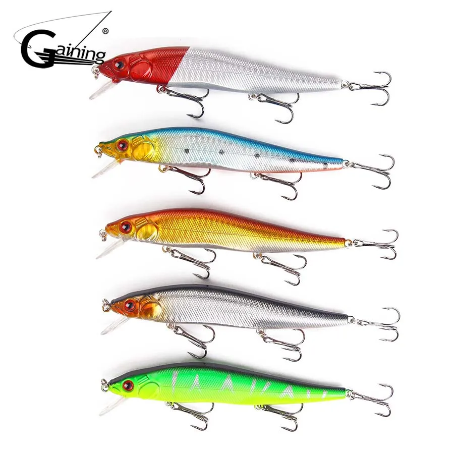 

5pcs/Lot 14cm 22.5g Fishing Lure Minnow Large Hard Bait with 3 Treble Hook Life-Like Swimbait Fishing Bait 3D Fishing Eyes
