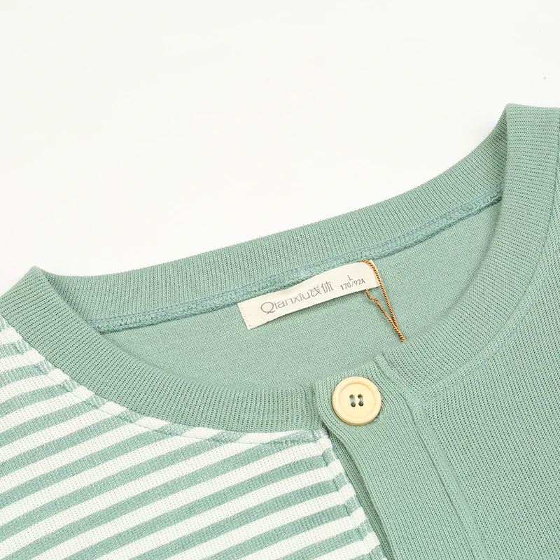 2019 осень пары Повседневное полосатые пижамные комплекты Для мужчин хлопковый