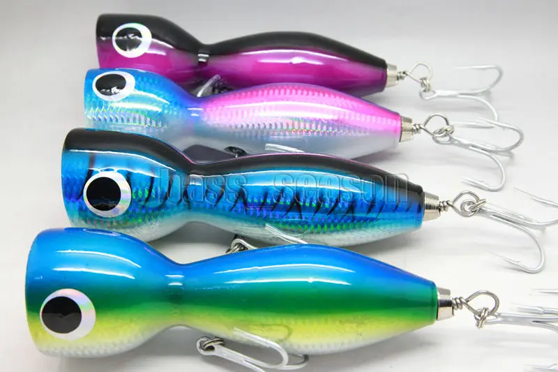 Набор 4 шт 7 &quot155 г ручной работы деревянный GT Popper TopWater Surface рыболовная приманка 180