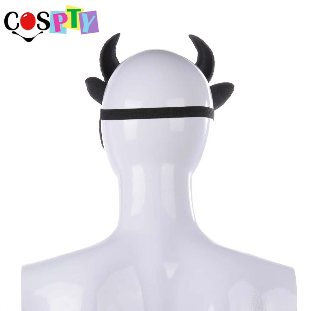 Cospty Хэллоуин одеваются реквизит из пенополиуретана черный буйвол лицо с рогом