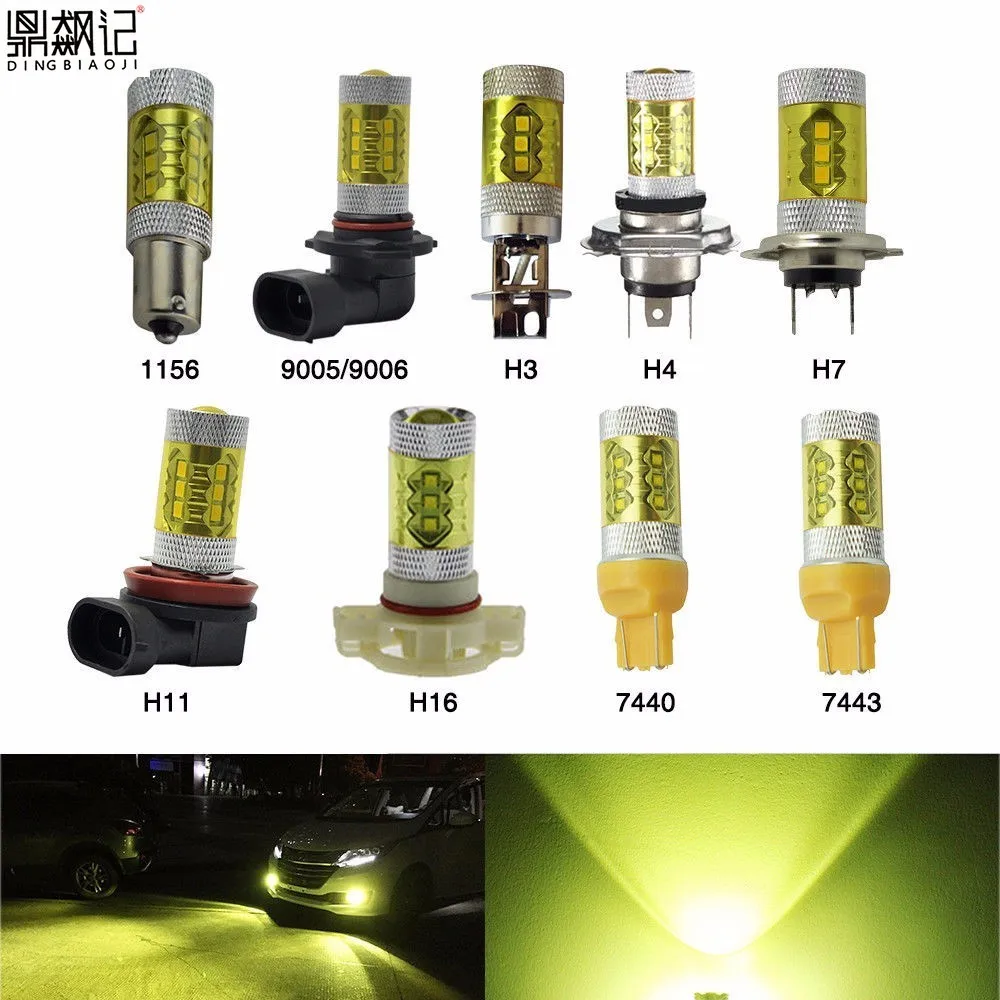 2X H7 H4 H1 H8 H11 9005 9006 H16 H3 LED 21SMD 3030 чип di 6000k 1200LM Luminoso Eccellente Bianco Nebbia Luci Guida Lampade|Передние