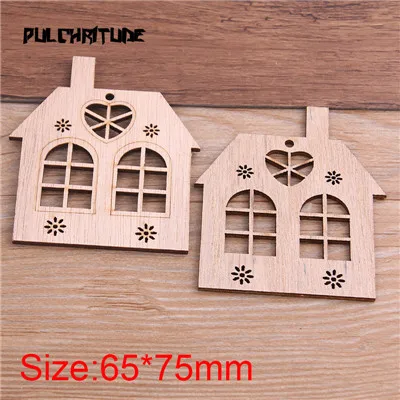 style 4 Pulchrode 10 шт 50-100 мм 15 стильные рождественские деревянные украшения Подвески для украшения дома деревянные Ломтики DIY Carft Arts - Окраска металла: style 4