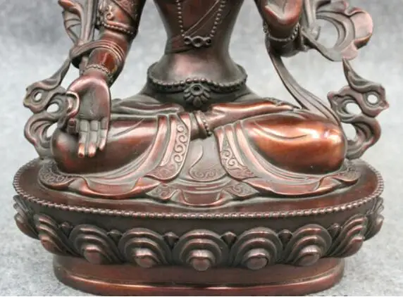 12 &quotTibet Pure Bronze Templo Tara Branca Buda Kwan yin | Дом и сад