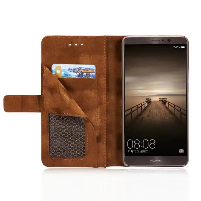 For Sony XZ X compact Huawei mate 9 Iphone 8 Case Samsung Galaxy Note Leather Wallet Flip Card Stand Cover Retro Mesh |