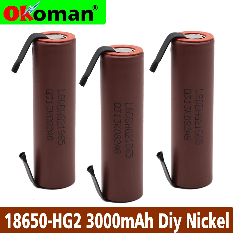 Оригинальный аккумулятор Okoman 18650 HG2 3000 мА/ч 3 7 В литий ионная аккумуляторная