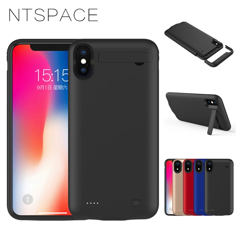 Внешний аккумулятор NTSPACE на 4200 мА · ч для iPhone XR чехол зарядки аккумулятора 5200