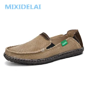 New Men Canvas Shoes Fashion Men Casual Shoes Comfortable Breathable Men Loafers Outdoor Slip On Sho in India