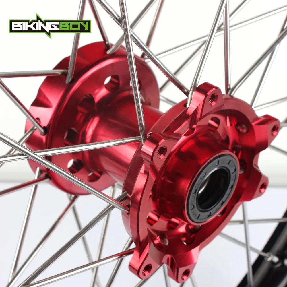 Передний обод колеса BIKINGBOY 21 дюйм Supermoto для Honda CR 125 250 R CR125R CR250R 2002 2013 CRF250R 2004 2017 CRF450R
