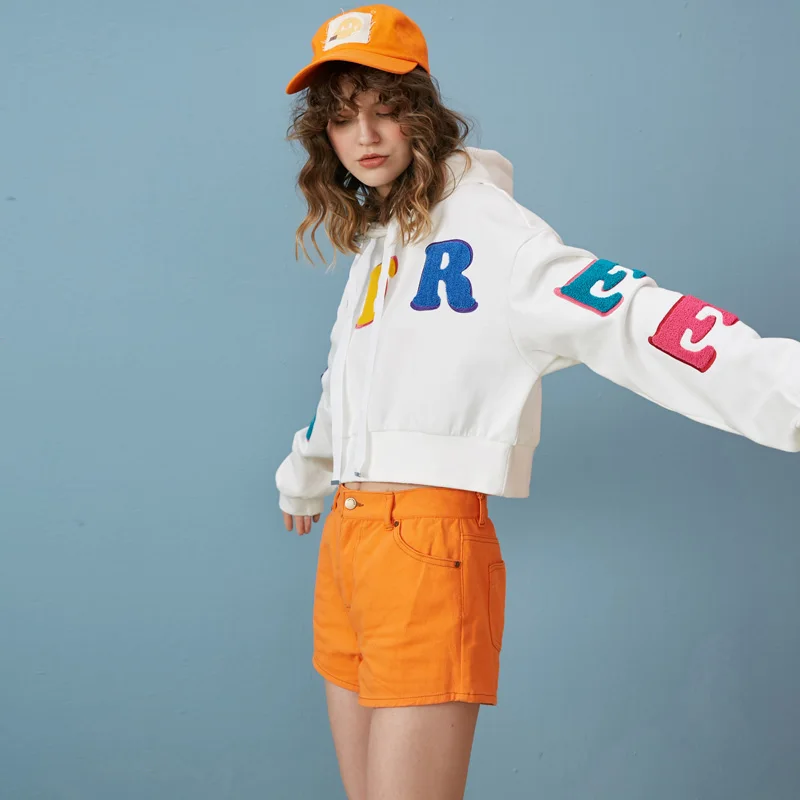 UNIFREE 2019 summer new arrival shorts women solid color high waist short pocket straight leg casual UHD191P001 | Женская одежда