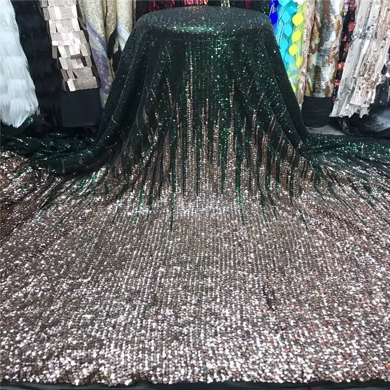 Новая Мода Сари Европейская французская кружевная ткань 3D Блестки цветок