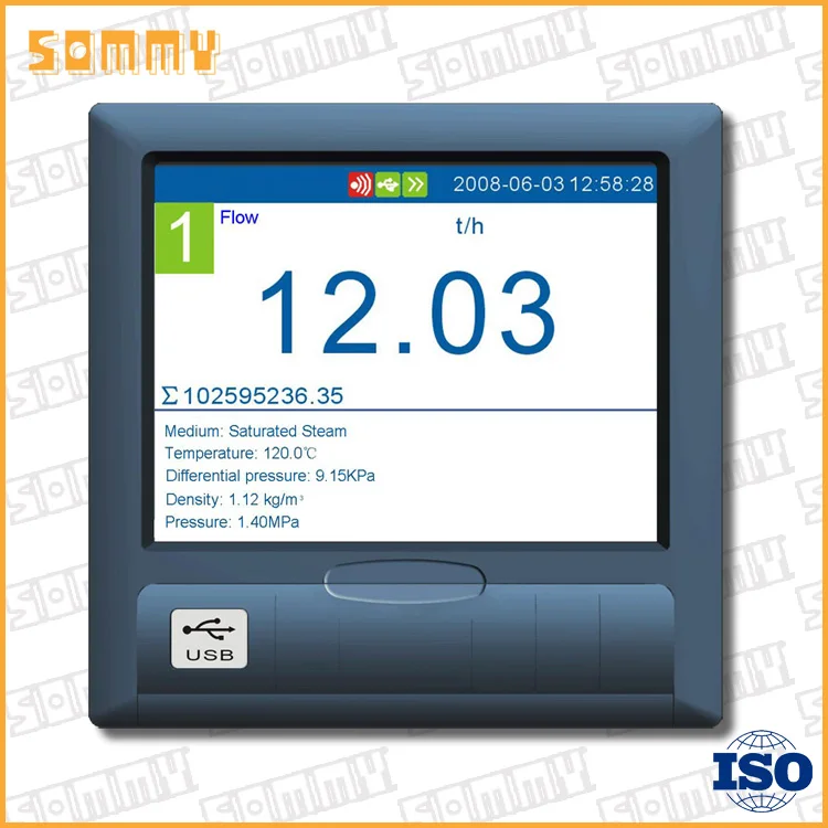 Цветной дисплей Многоканальный безбумажный регистратор температуры/регулятор