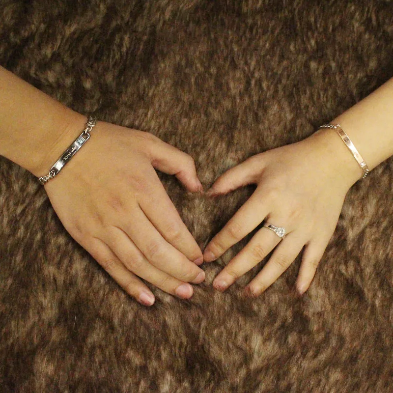 Браслет мужской из нержавеющей стали с надписью his queen и her king|gift for her|gifts loversbracelet