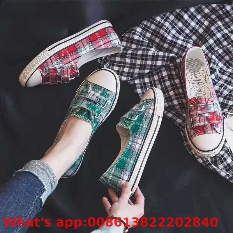 Новая женская обувь с закрытым носком сезон весна лето Повседневная парусиновая