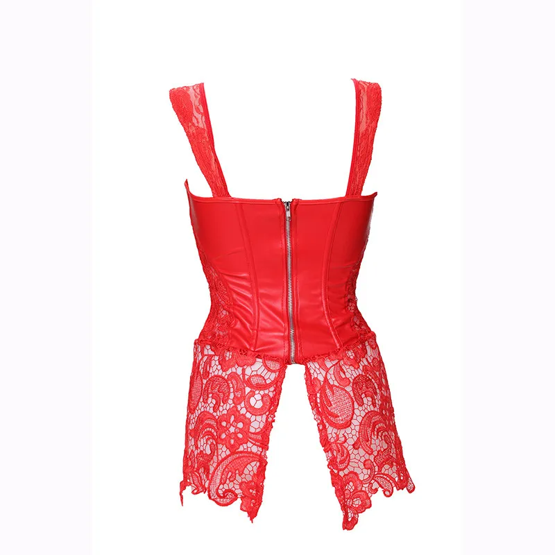 Большой размер Черный Красный винтажный Готический корсет стимпанк ткань Броня