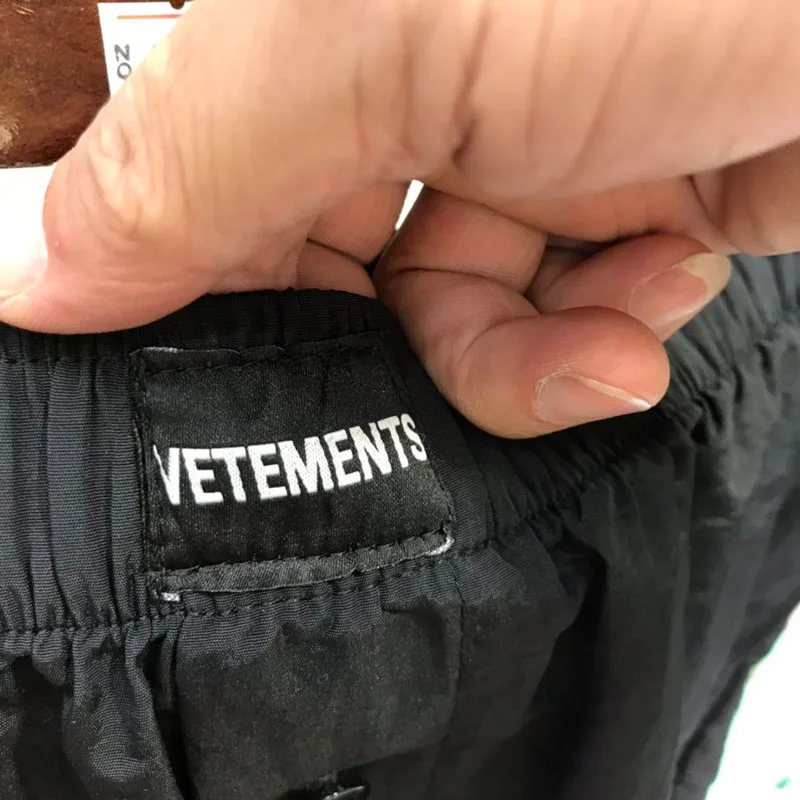 Шорты Vetement для мужчин и женщин модные эластичные Короткие штаны с вышивкой