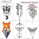 IORIKYO DIY Сексуальная Геометрическая искусственная кожа временная татуировка черная женская рука маленькое дерево искусственная татуировка для мужчин сексуальная паста на предплечье