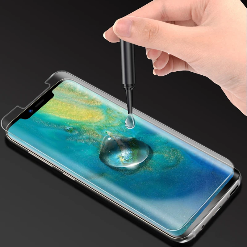 УФ закаленное стекло для Samsung Note 9 8 S9 S8 S7 Edge 5D полностью жидкий клей защита экрана