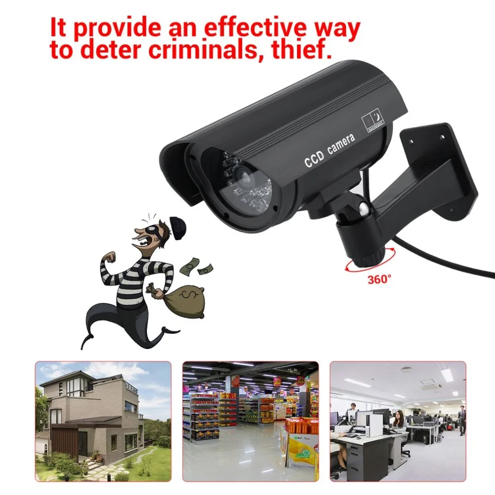 4 шт. Водонепроницаемая камера видеонаблюдения светодиодный мигающий