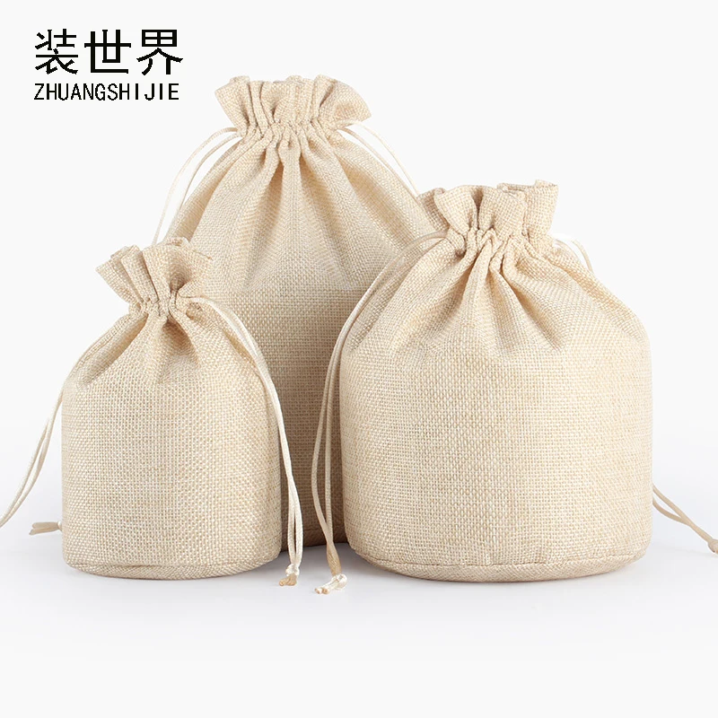 Холщовый мешочек на шнурке 5 шт. 9x15 см|bag logo|bag bagbag bottom |