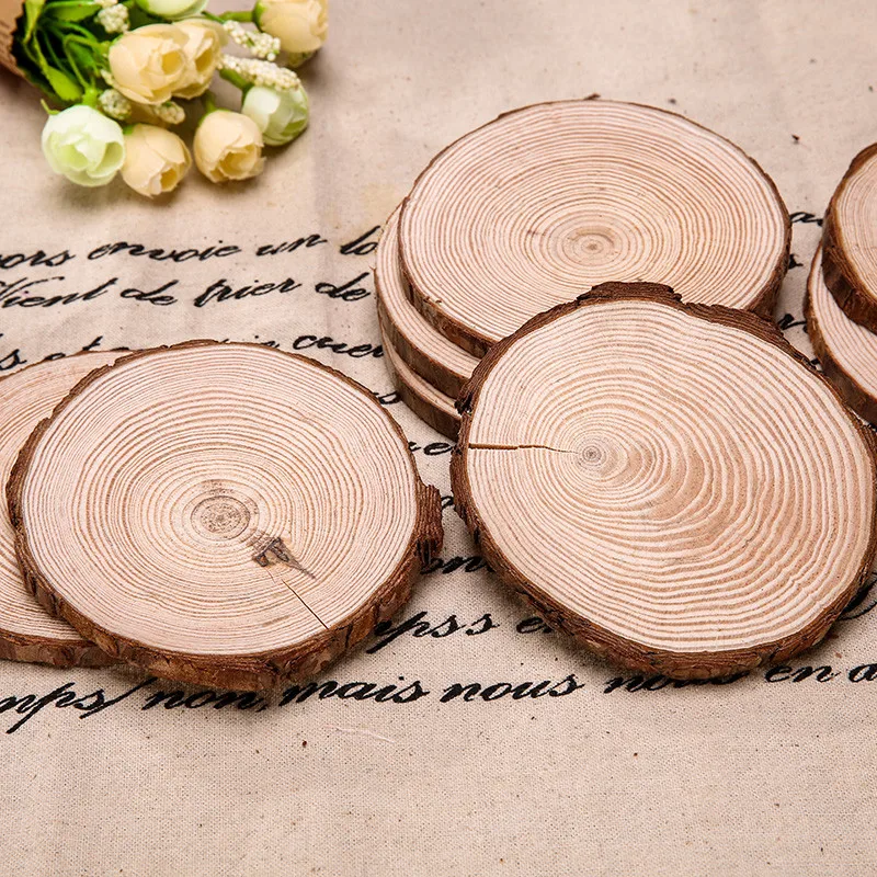 Подставки из необработанной древесины 8 9 см 6 шт./комплект|set of|set 6set vintage |