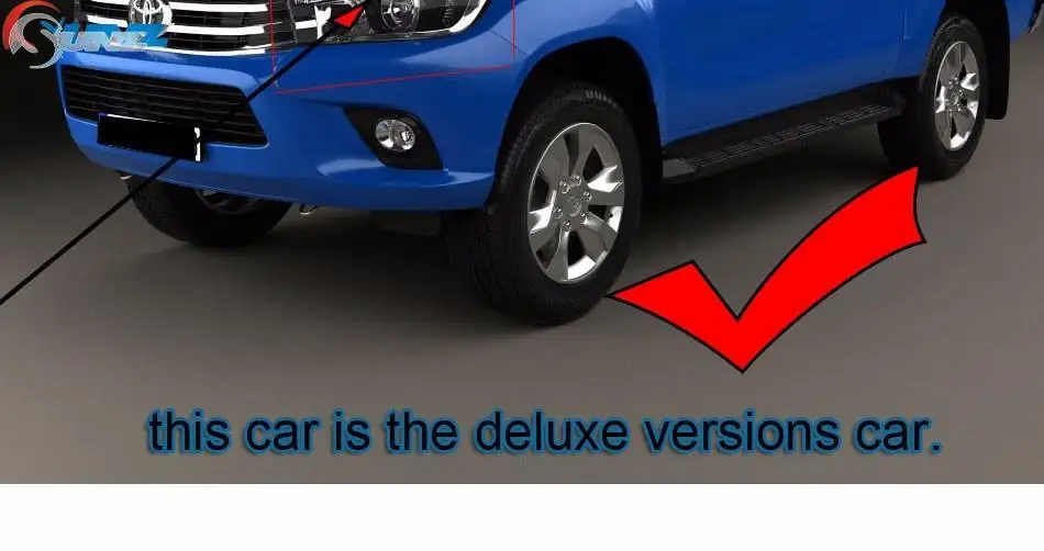 ABS Матовый Черный автомобильные аксессуары наборы для Toyota Hilux Revo Rocco