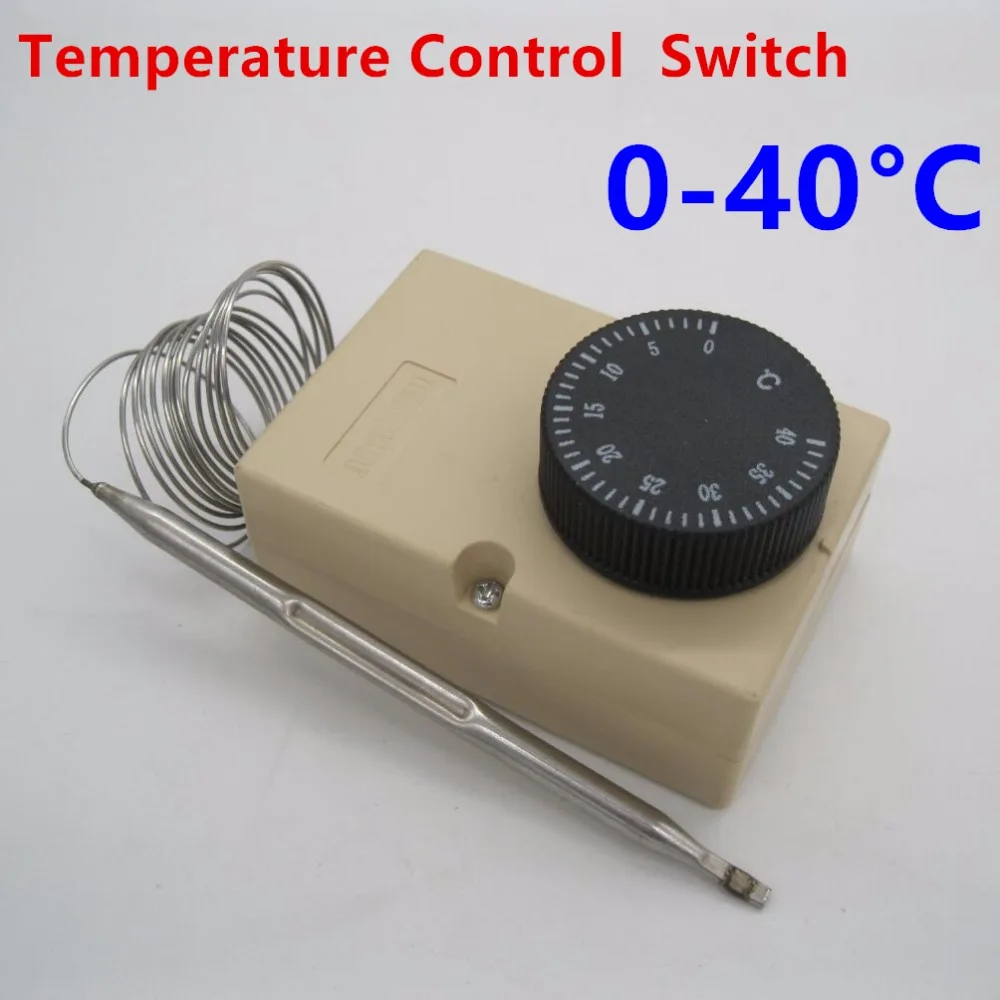 AC220V 0 40C терморегулятор термостат контроль температуры СВЕТОДИОДНЫЙ