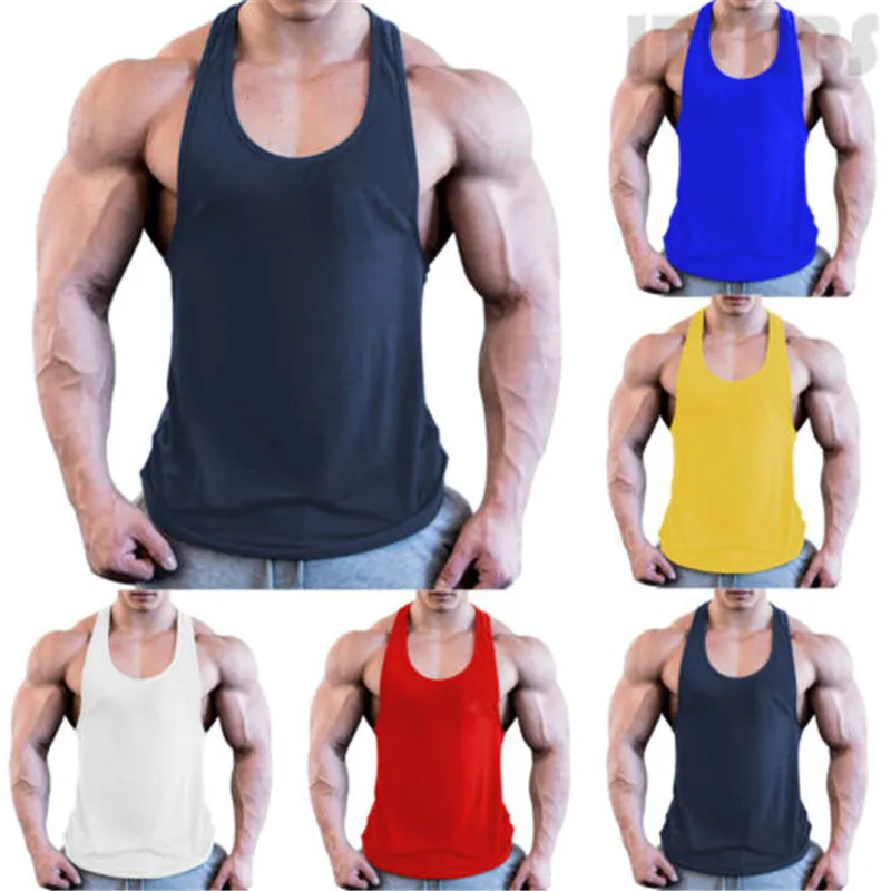 2019 летние Повседневное тренажерный зал Для мужчин мышц без рукавов майка топ