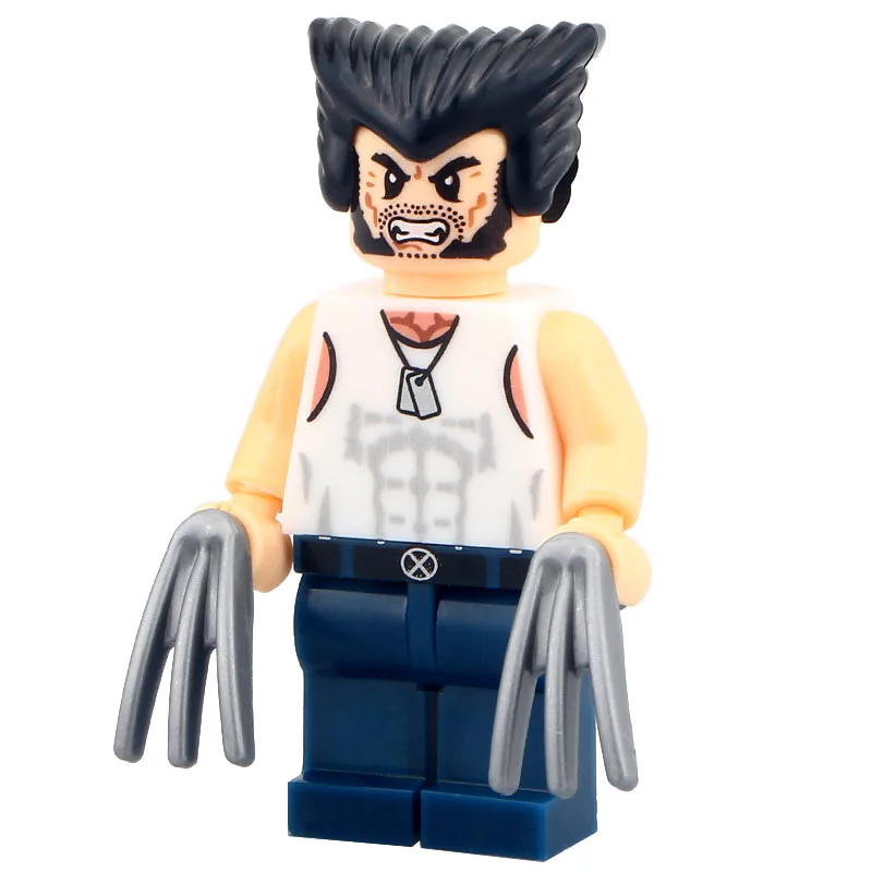 Одна распродажа белая росочка X-Men супер-герои модель Civil War Minifig строительные
