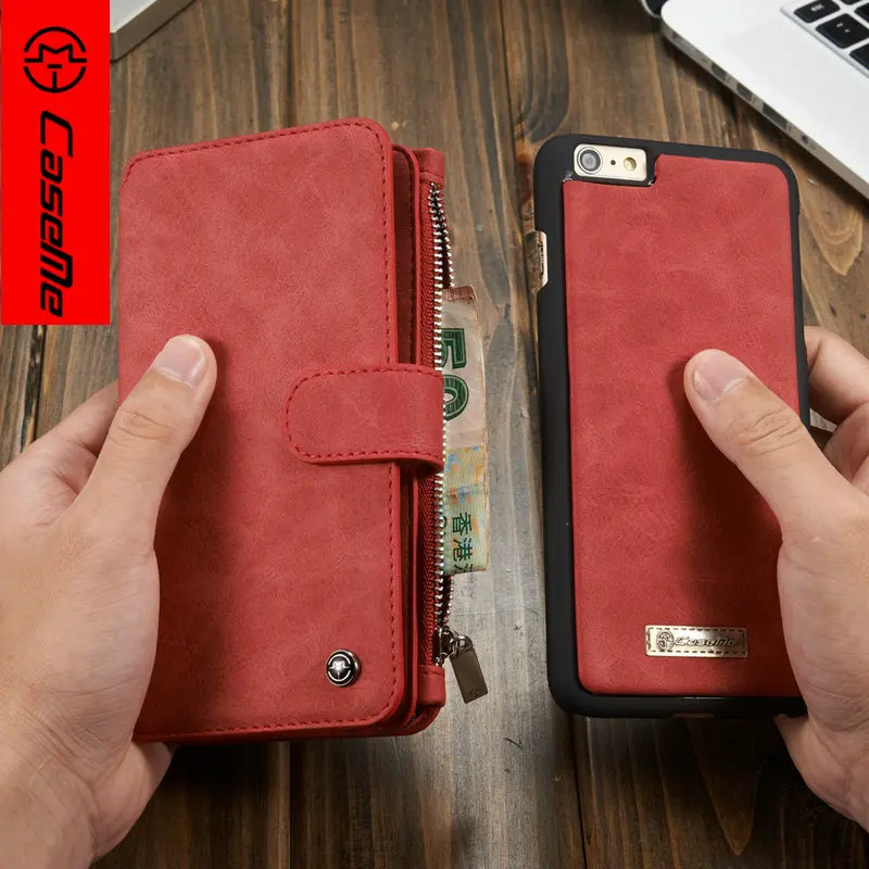 Caseme Ретро кошелек чехол для iPhone 6 6S Plus книга Стиль Телефон 7 8 плюс Флип кожаный X