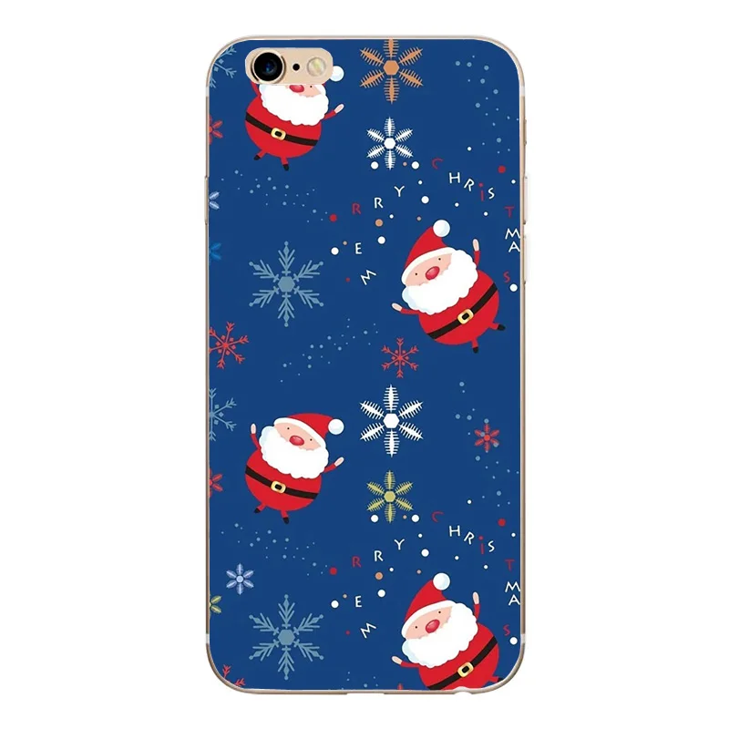 Soft TPU Case For iPhone 6 5 S E 7plus Santa Silicone Fundas for iphone 7 8 plus 10 X Back Cover Coque iPhone6 |