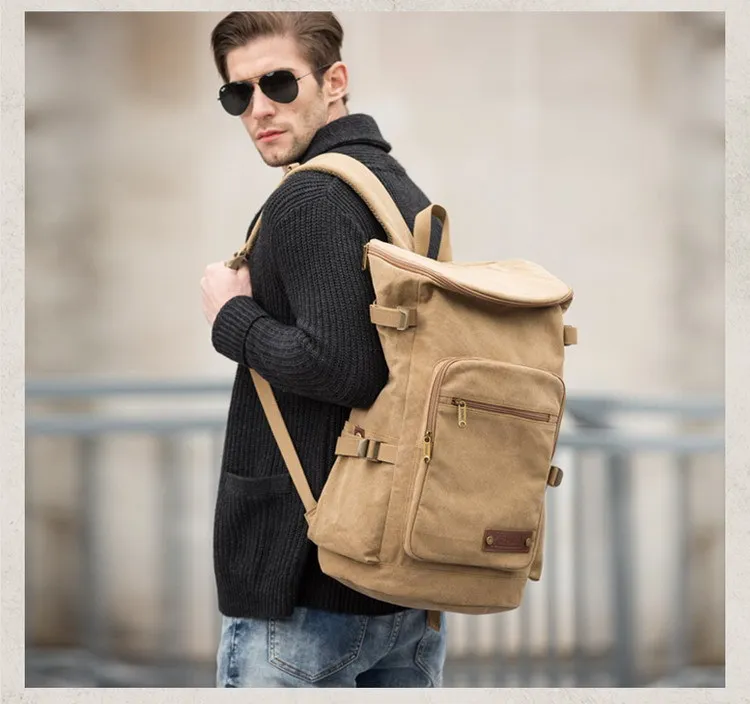 Высококачественный вместительный холщовый мужской рюкзак DDB36 дорожный
