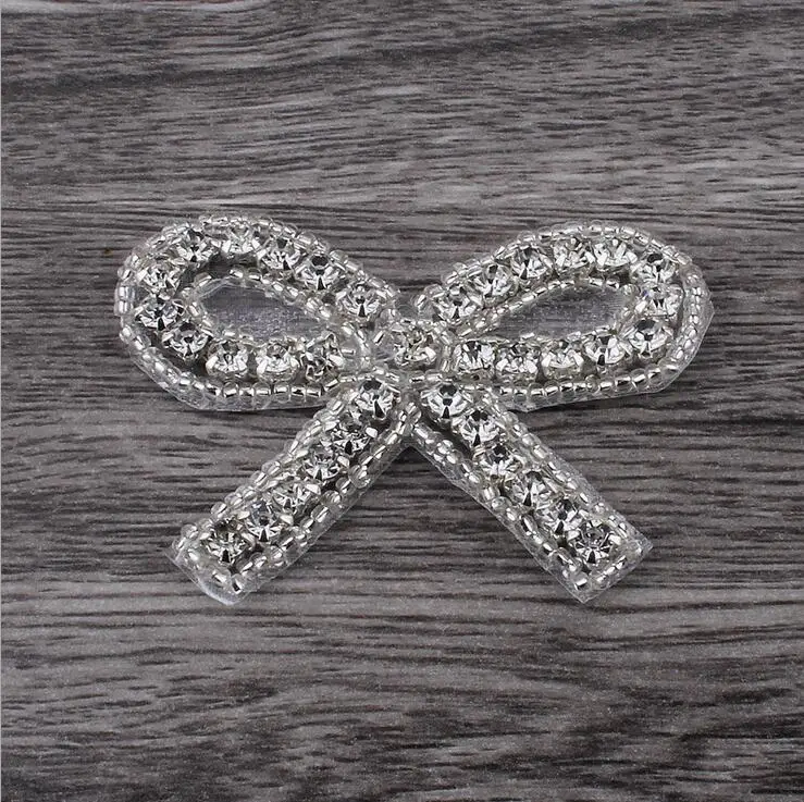 1 шт. шикарные украшения ручной работы пришитые бисером кристалл AB аппликация