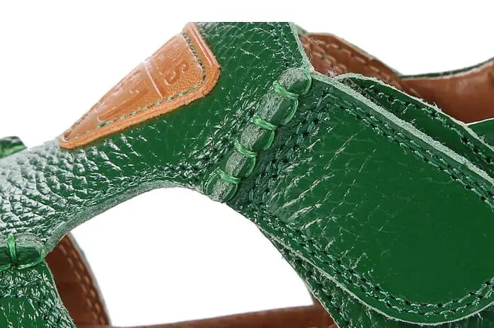 2017 летние сандалии для мальчиков Baotou кожаные детские из воловьей кожи больших