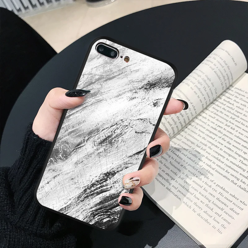 NO.2 Стеклянный чехол IIOZO для iPhone X XS MAX XR 6 6S 7 8 Plus, чехол для телефона s из закаленного стекла с мраморным цветочным узором, чехол для iPhone XS Max - Цвет: NO.2