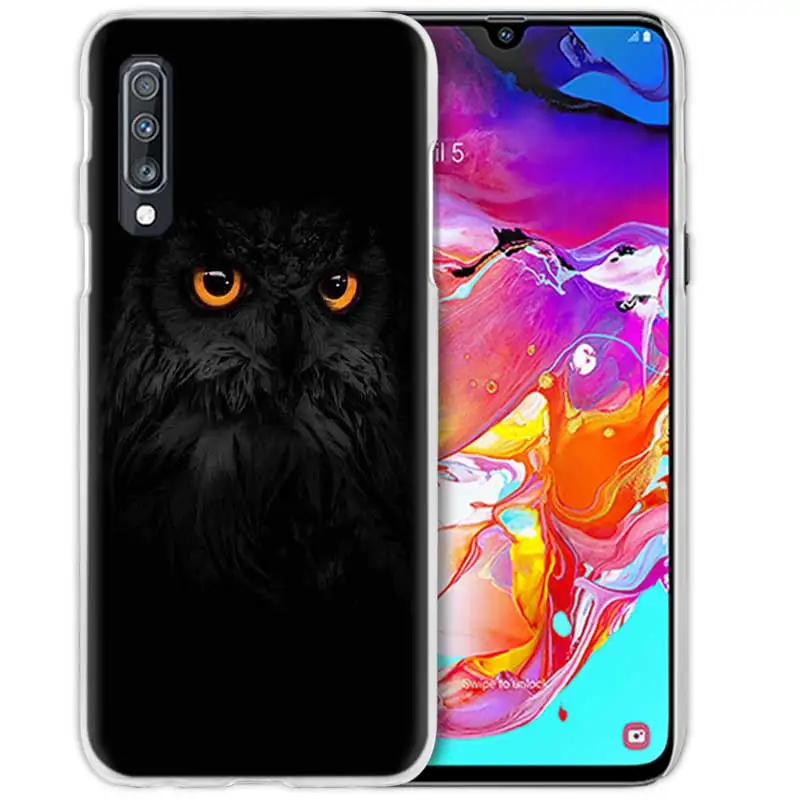 10 Животное чехол для samsung Galaxy A50 A70 A20e A40 A30 A20 A10 A8 A6 плюс A9 A7 жесткий прозрачный чехол для телефона чехол с камуфляжным принтом совы - Цвет: 10
