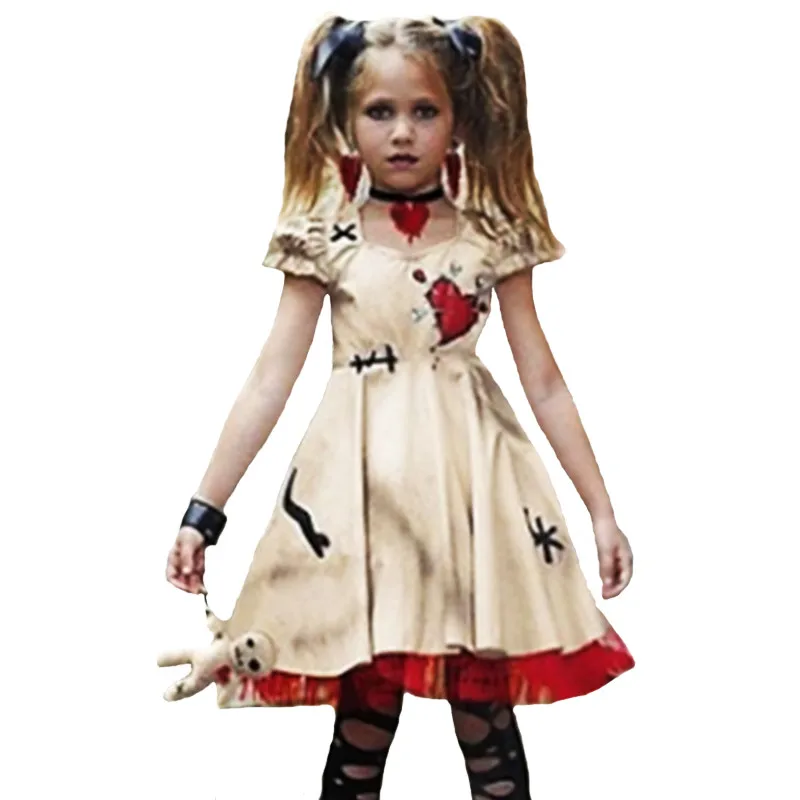 Хэллоуин страшный костюм для девочек женщин Призрак Труп невесты косплей платье