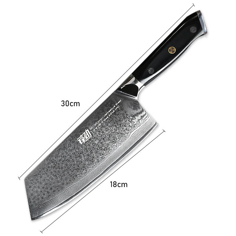 FINDKING G10 нож с ручкой из дамасской стали 7-дюймовый профессиональный для мясника 67