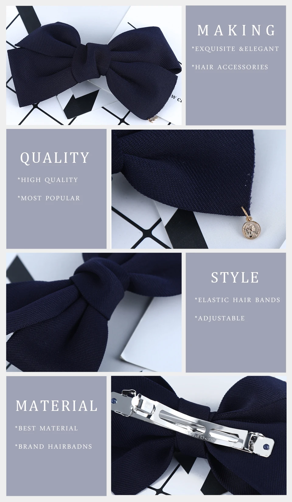 Haimeikang Boho Fabric Flower Crown Hairpin Brooch For Bridal Wedding Party Women Charm Floral Hair Clip Jewelry Accessories