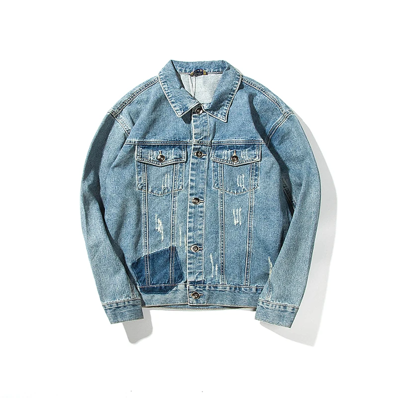 

Autumn New Fashion Personality Men's Denim Jacket Handsome Street Style Wind Casual Wild Coat Trend High Quality Mens Outwear