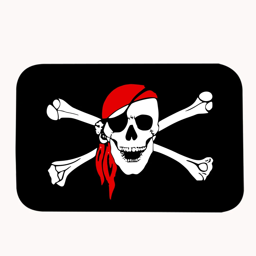 Floor Mat Printed Skull Doormat Suede Mats Outdoor Home Cute Pattern Bathroom Carpet Bath 40x80cm Kitchen Rugs Living Room | Дом и сад